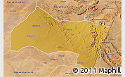 Physical 3D Map of Ngwaketse Centra, satellite outside