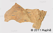 Satellite 3D Map of Ngwaketse Centra, cropped outside
