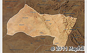 Satellite 3D Map of Ngwaketse Centra, darken