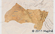 Satellite 3D Map of Ngwaketse Centra, lighten