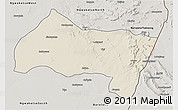 Shaded Relief 3D Map of Ngwaketse Centra, semi-desaturated