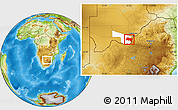 Physical Location Map of Ngwaketse Centra, highlighted parent region
