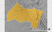 Physical Map of Ngwaketse Centra, desaturated