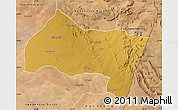 Physical Map of Ngwaketse Centra, satellite outside