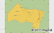 Savanna Style Map of Ngwaketse Centra, single color outside