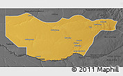 Physical 3D Map of Ngwaketse South, darken, desaturated