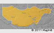 Physical 3D Map of Ngwaketse South, desaturated