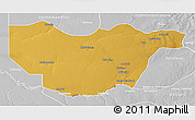 Physical 3D Map of Ngwaketse South, lighten, desaturated