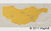 Physical 3D Map of Ngwaketse South, lighten, semi-desaturated