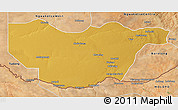 Physical 3D Map of Ngwaketse South, satellite outside