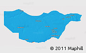 Political 3D Map of Ngwaketse South, cropped outside