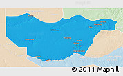 Political 3D Map of Ngwaketse South, lighten