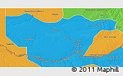 Political 3D Map of Ngwaketse South
