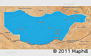 Political 3D Map of Ngwaketse South, satellite outside