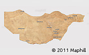 Satellite 3D Map of Ngwaketse South, cropped outside
