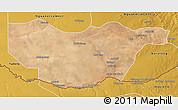 Satellite 3D Map of Ngwaketse South, physical outside