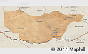 Satellite 3D Map of Ngwaketse South, shaded relief outside
