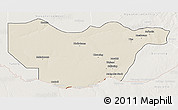 Shaded Relief 3D Map of Ngwaketse South, lighten