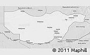 Silver Style 3D Map of Ngwaketse South
