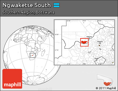 Blank Location Map of Ngwaketse South