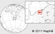 Blank Location Map of Ngwaketse South