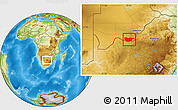 Physical Location Map of Ngwaketse South