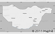 Gray Map of Ngwaketse South, single color outside