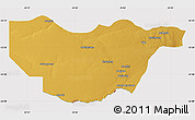 Physical Map of Ngwaketse South, cropped outside