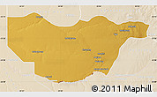 Physical Map of Ngwaketse South, lighten