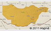 Physical Map of Ngwaketse South, shaded relief outside