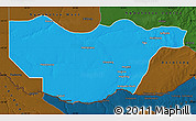 Political Map of Ngwaketse South, darken