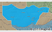 Political Map of Ngwaketse South, semi-desaturated