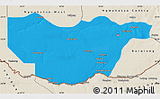 Political Map of Ngwaketse South, shaded relief outside