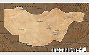 Satellite Map of Ngwaketse South, darken