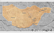 Satellite Map of Ngwaketse South, desaturated