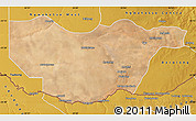 Satellite Map of Ngwaketse South, physical outside