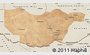 Satellite Map of Ngwaketse South, shaded relief outside
