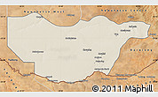 Shaded Relief Map of Ngwaketse South, satellite outside