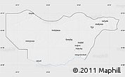 Silver Style Map of Ngwaketse South, single color outside