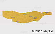 Physical Panoramic Map of Ngwaketse South, cropped outside