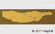 Physical Panoramic Map of Ngwaketse South, darken