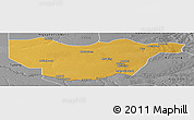 Physical Panoramic Map of Ngwaketse South, desaturated