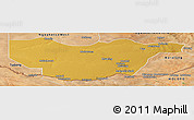 Physical Panoramic Map of Ngwaketse South, satellite outside
