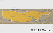 Physical Panoramic Map of Ngwaketse South, semi-desaturated