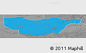 Political Panoramic Map of Ngwaketse South, desaturated