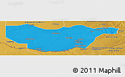 Political Panoramic Map of Ngwaketse South, physical outside