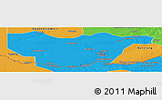 Political Panoramic Map of Ngwaketse South