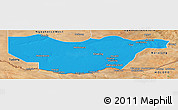 Political Panoramic Map of Ngwaketse South, satellite outside