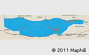 Political Panoramic Map of Ngwaketse South, shaded relief outside