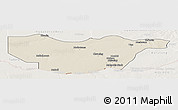 Shaded Relief Panoramic Map of Ngwaketse South, lighten